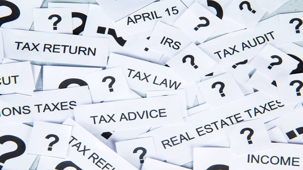 tax questions with question marks